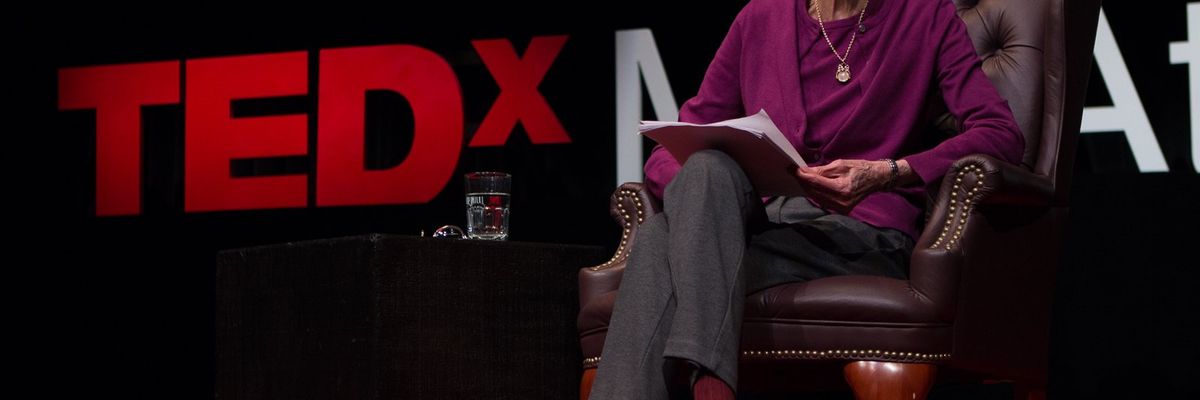 Theo Colburn on TEDx stage