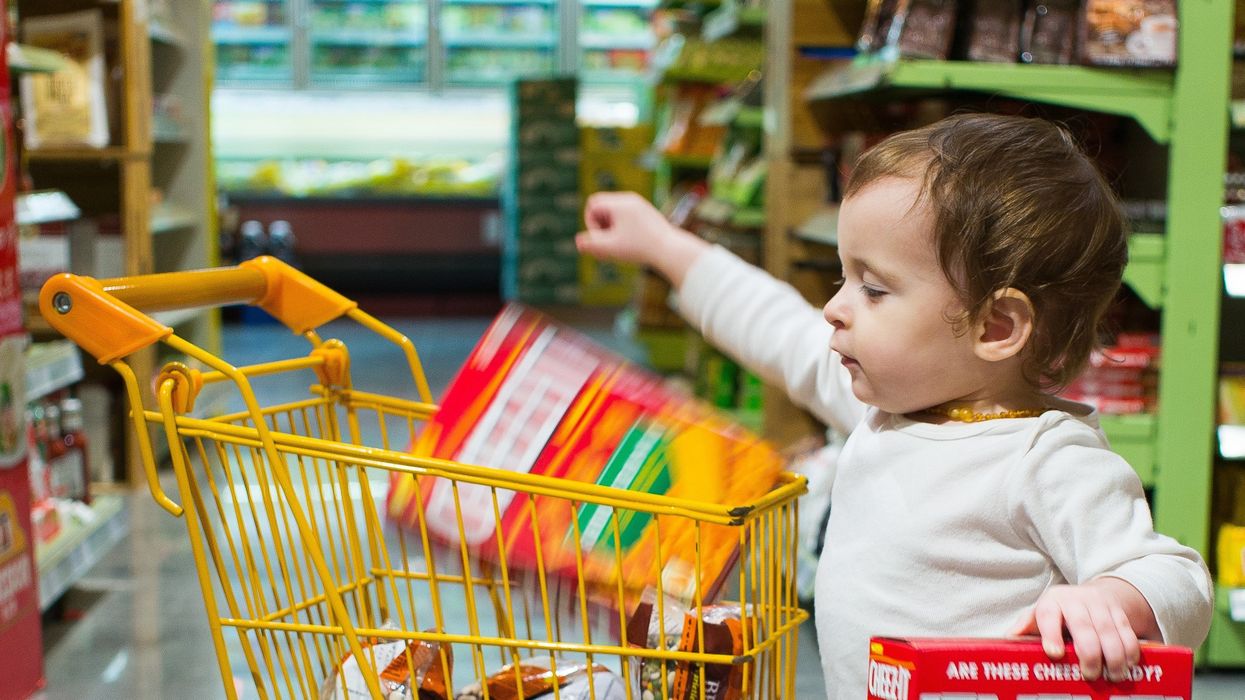 toddler cart supermarket