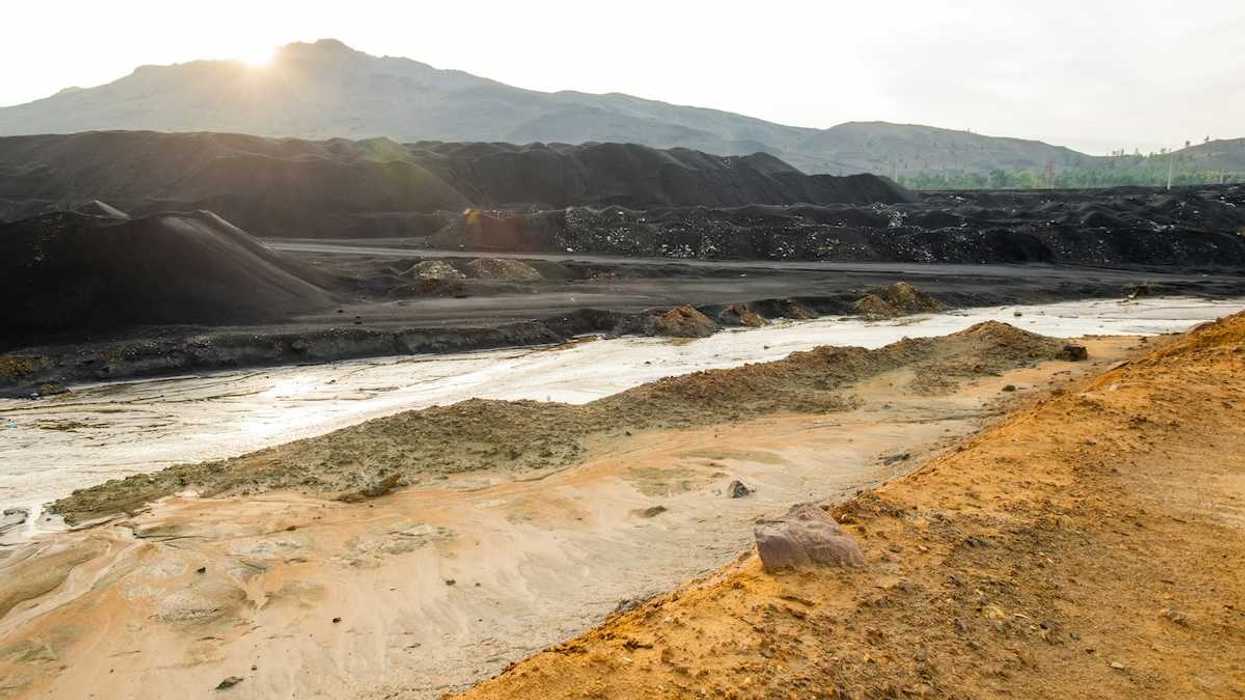Toxic waste from mining activity