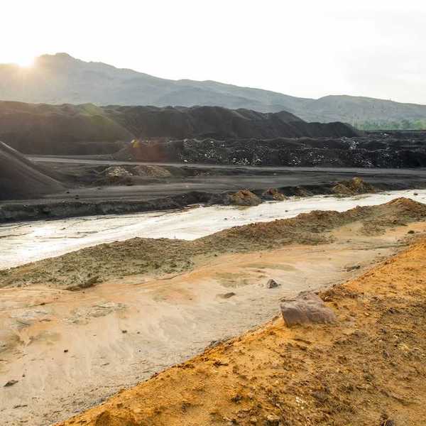 Toxic waste from mining activity
