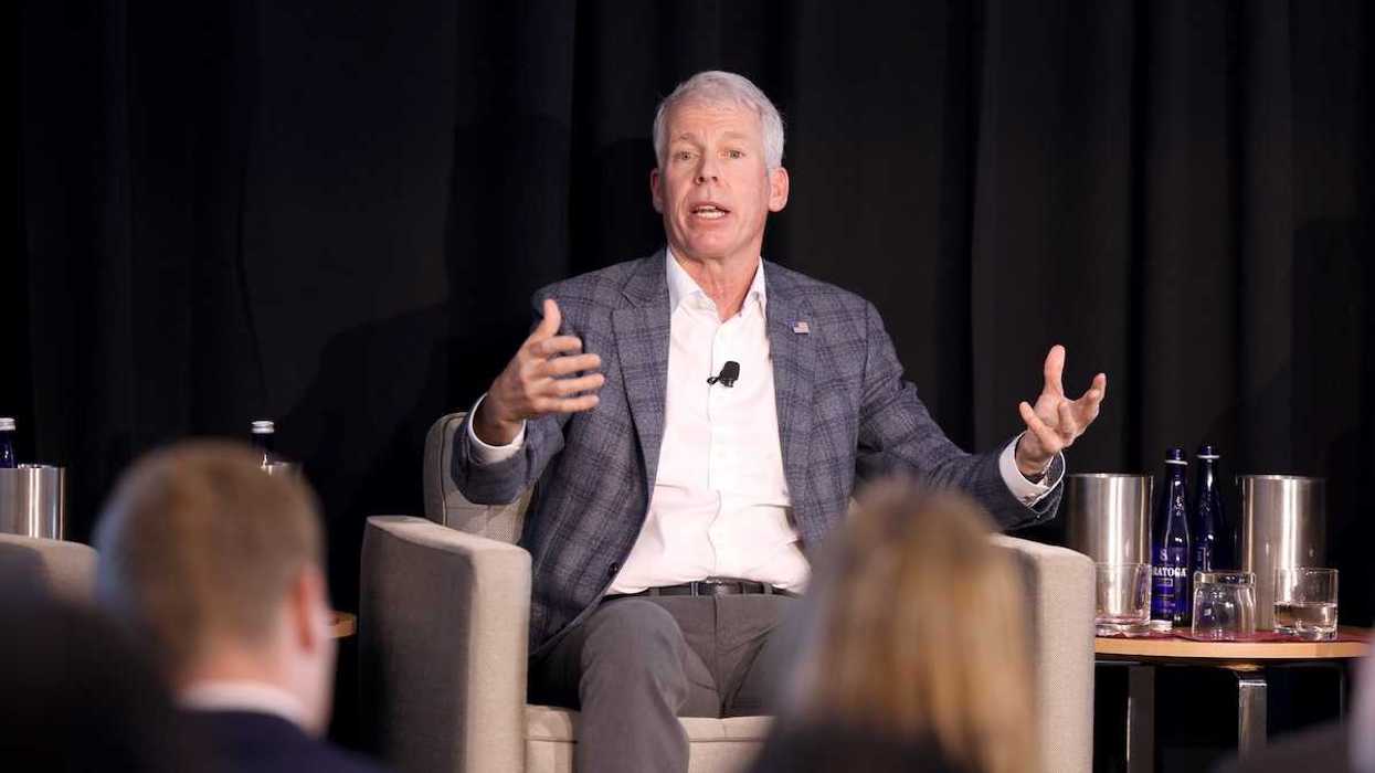 U.S. Secretary of Energy Chris Wright speaking with attendees at the Energy Freedom Tour stop at M.I.T.