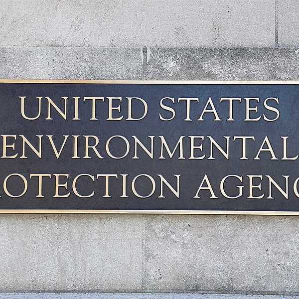 United States Environmental Protection Agency (EPA) sign at the headquarters building in Washington, DC.