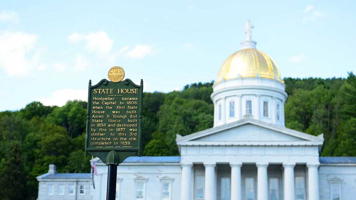 Vermont State House, Montpelier, Vermont, USA. Vermont State House is Greek Revival style built in 1859.