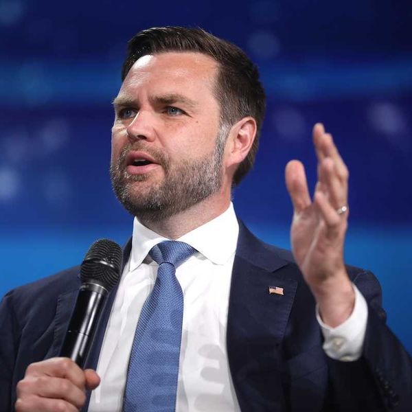 Vice president J.D. Vance speaking with microphone