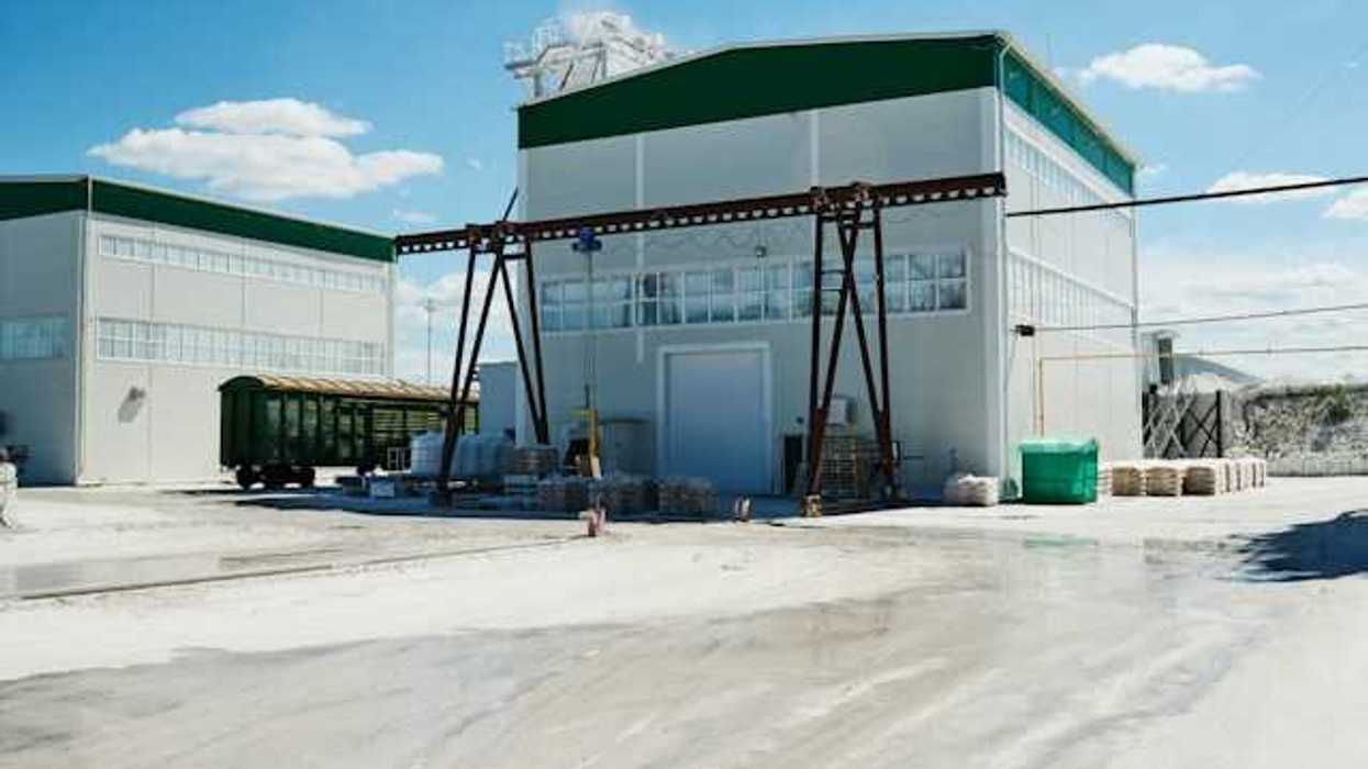 Warehouse buildings on a sunny day