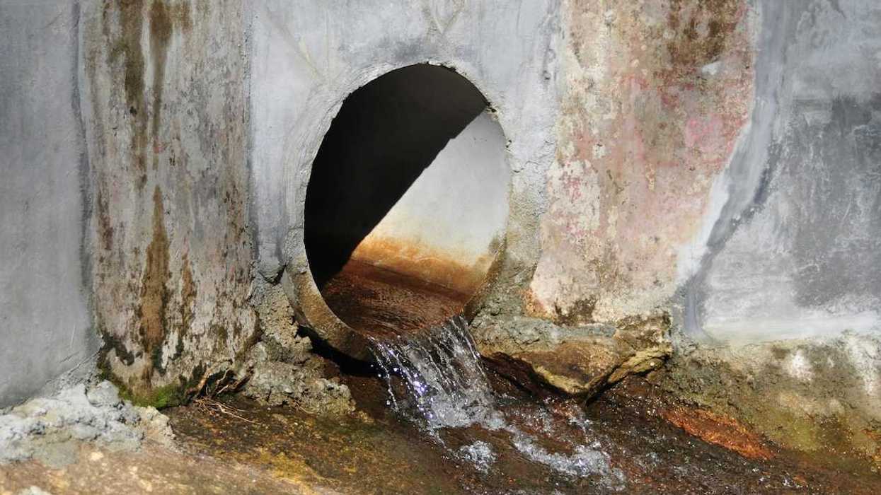 wastewater outflow directly discharging into waterway