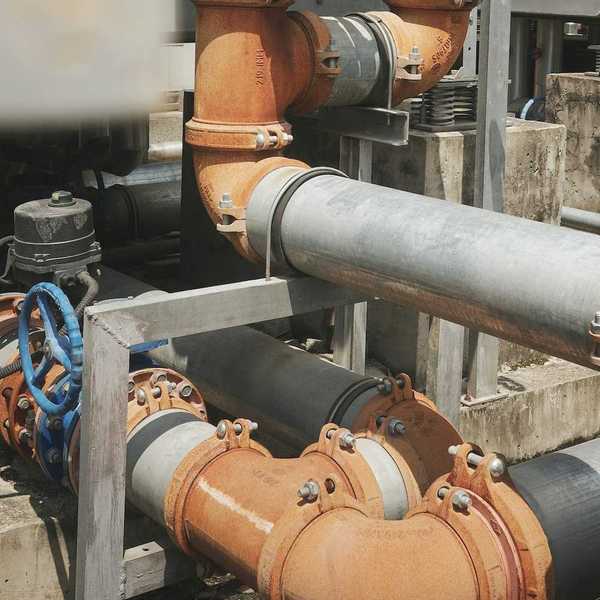 Wastewater pipes with associated valves and controls