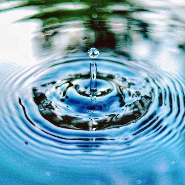 Water drop rippling.