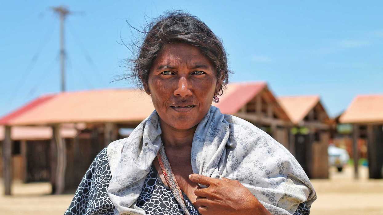 Wayuu woman in Colombia.