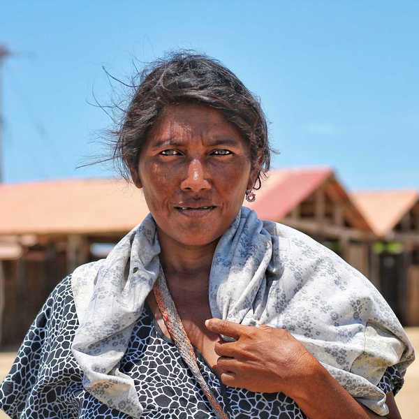 Wayuu woman in Colombia.
