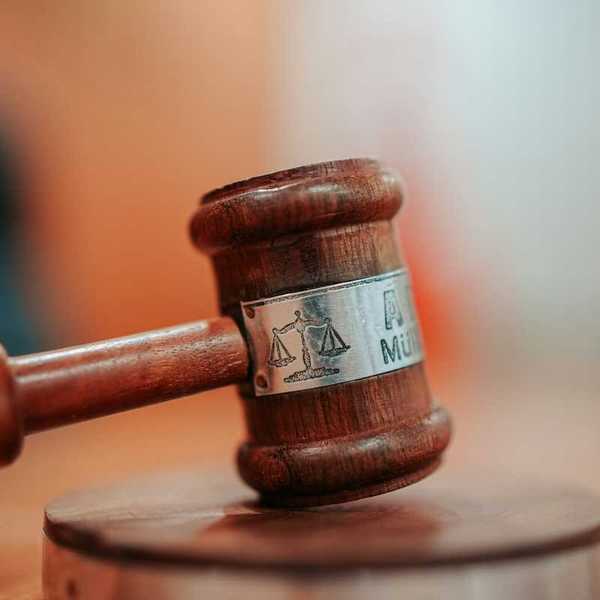 Wooden gavel indicative of justice