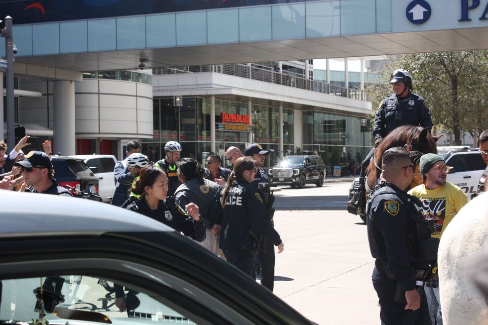 Yvette Arellano with Fenceline Watch was arrested by the Houston Police Department alongside seven other protesters.